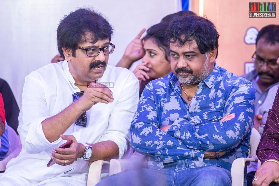 Vivek, Lingusamy At The Nadigar Sangam Protest