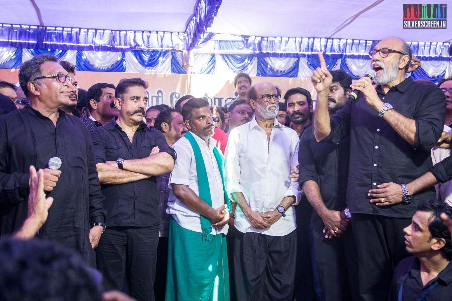 Celebrities At The Nadigar Sangam Protest