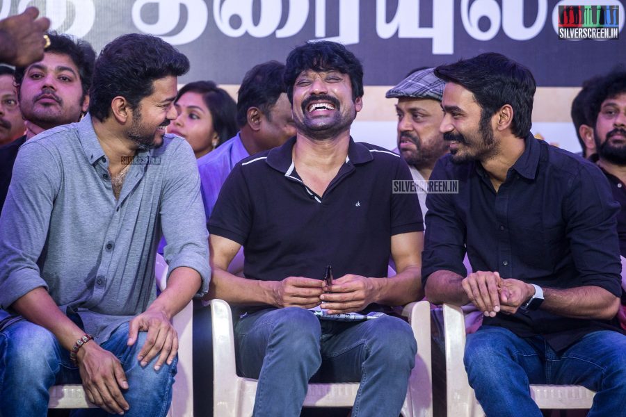 Dhanush, Vijay, SJ Surya At The Nadigar Sangam Protest