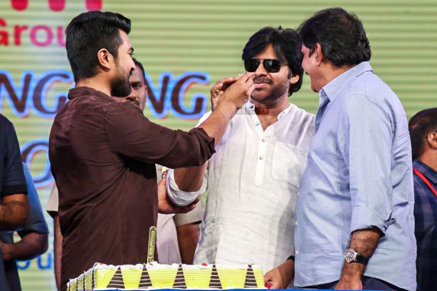 Pawan Kalyan And Ram Charan At The Rangasthalam Success Meet