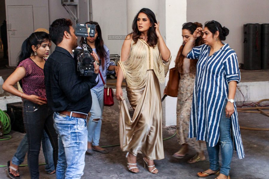 Richa Chadda During A Film Shoot