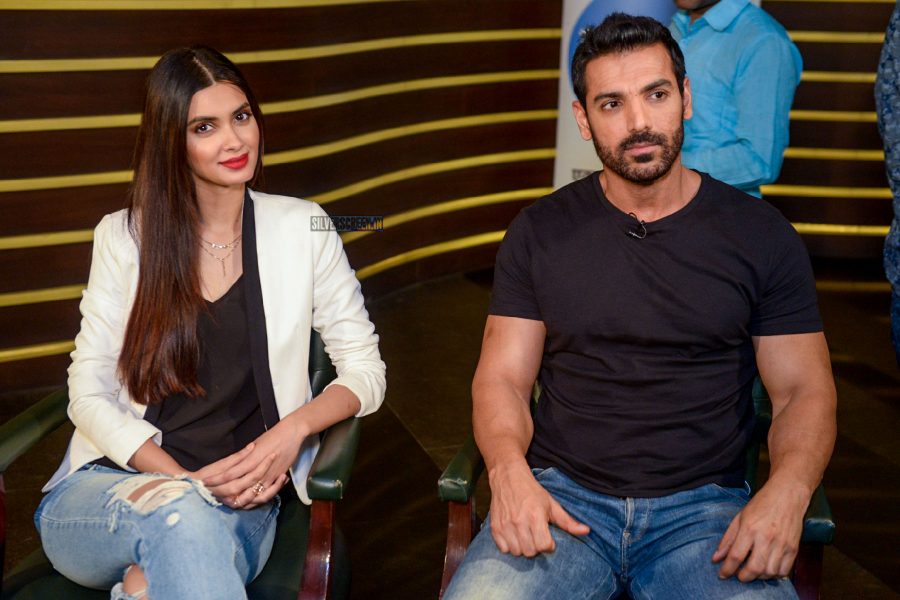 Diana Penty & John Abraham At The Promotions Of Parmanu