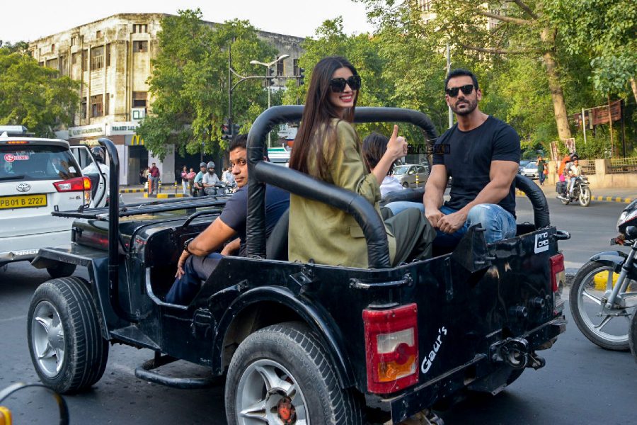 Diana Penty & John Abraham At The Promotions Of Parmanu