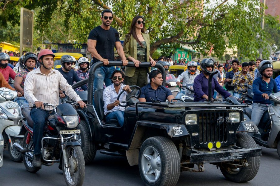 Diana Penty & John Abraham At The Promotions Of Parmanu