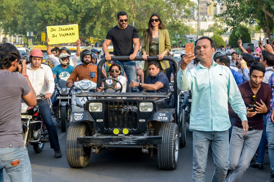 Diana Penty & John Abraham At The Promotions Of Parmanu