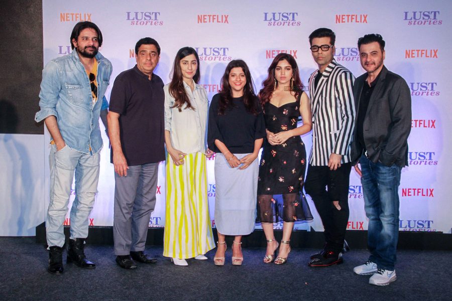 Karan Johar, Bhumi Pednekar & Others At The Lust Stories Trailer Launch