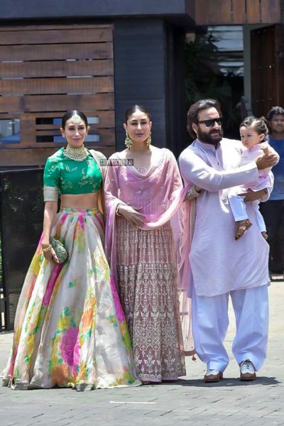 Kareen Kapoor, Karisma Kapoor & Saif Ali Khan at Sonam Kapoor & Anand Ahuja Wedding