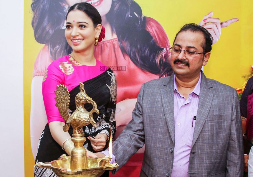 Tamannaah Bhatia In A Masaba Saree At The Launch Of A Mobile Store