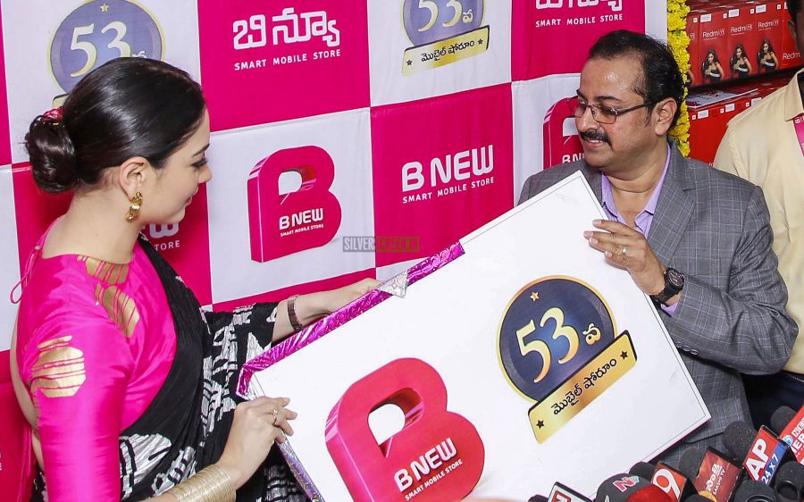 Tamannaah Bhatia In A Masaba Saree At The Launch Of A Mobile Store