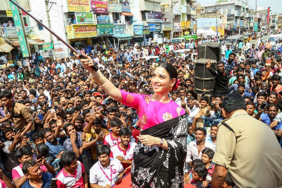 Tamannaah Bhatia In A Masaba Saree At The Launch Of A Mobile Store