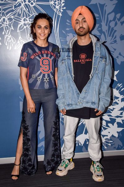 Diljit Dosanjh And Taapsee Pannu At The Soorma Promotions