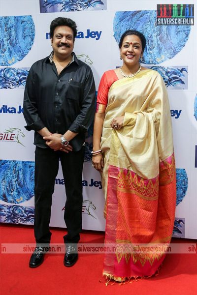 R Sarathkumar & Radhika Sarathkumar At The Inauguration Of A Painting Exhibition