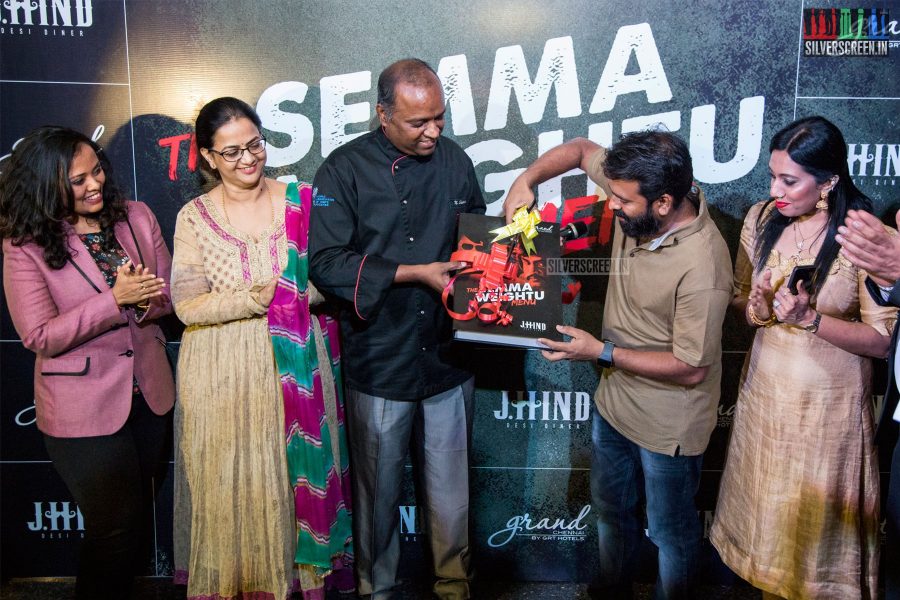 Santhosh Narayanan At The Launch Of 'Semma Weightu Menu'