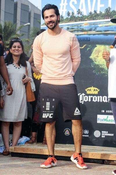 Varun Dhawan At The Beach Clean-Up Event