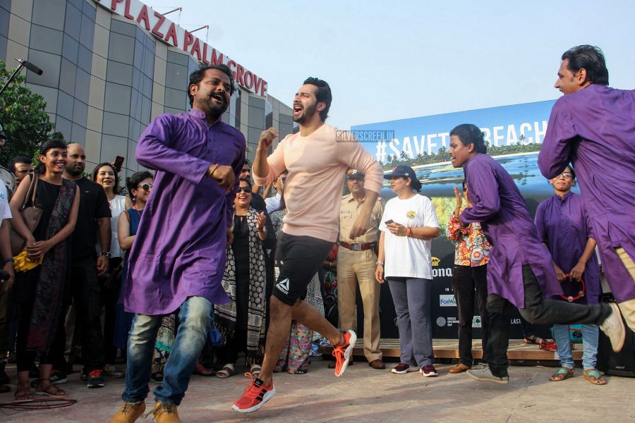 Varun Dhawan At The Beach Clean-Up Event