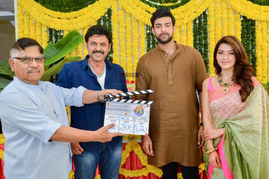 Venkatesh, Varun Tej And Others At The F2 Movie Launch