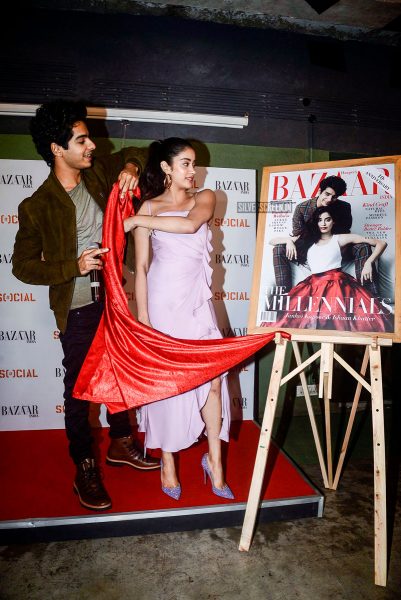 Janhvi Kapoor and Ishaan Khatter At The Launch Of A Magazine Cover