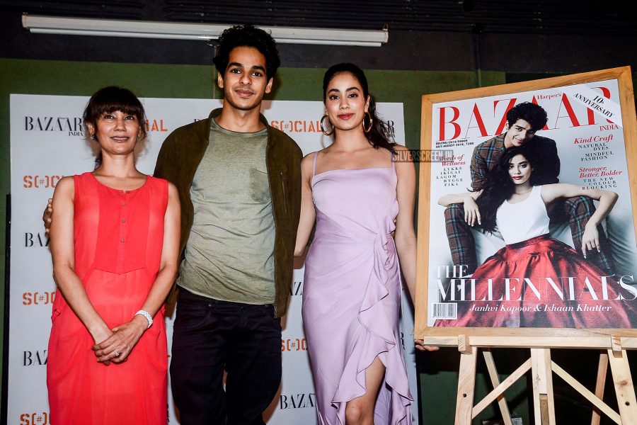 Janhvi Kapoor and Ishaan Khatter At The Launch Of A Magazine Cover