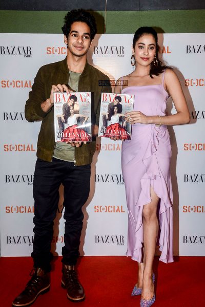 Janhvi Kapoor and Ishaan Khatter At The Launch Of A Magazine Cover