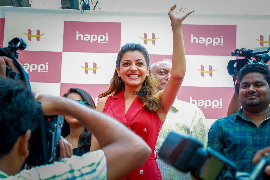 Kajal Aggarwal At A Mobile Store Launch