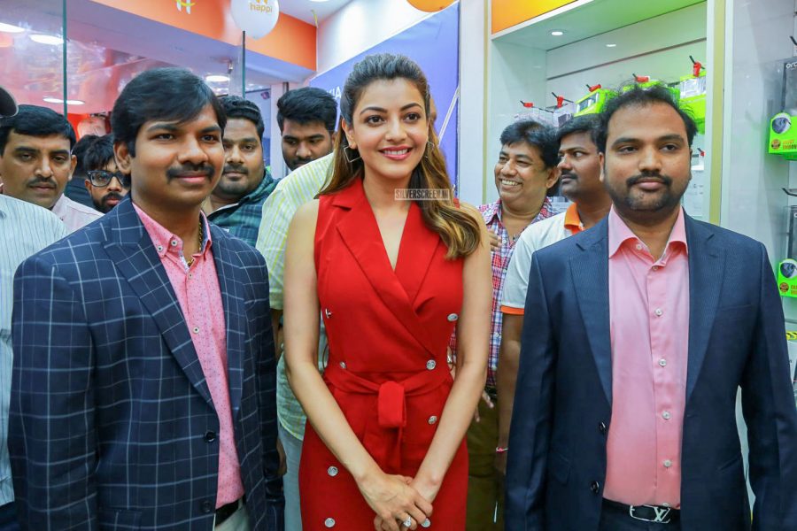 Kajal Aggarwal At A Mobile Store Launch