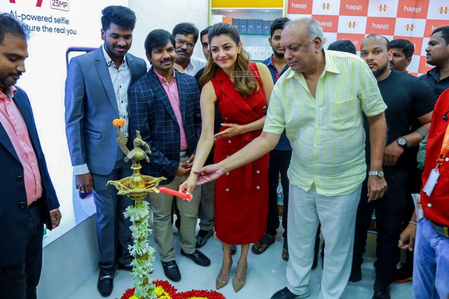 Kajal Aggarwal At A Mobile Store Launch