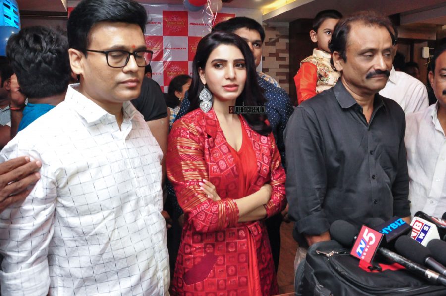 Samantha Akkineni In A Shruti Sancheti At A Store Launch In Hyderabad