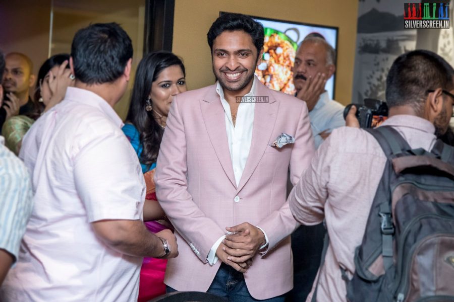 Vikram Prabhu At The Inauguration Of A Restaurant In Chennai