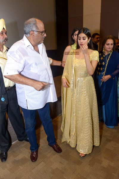 Jhanvi Kapoor, Boney Kapoor At The Special Screening On Sridevi In Delhi