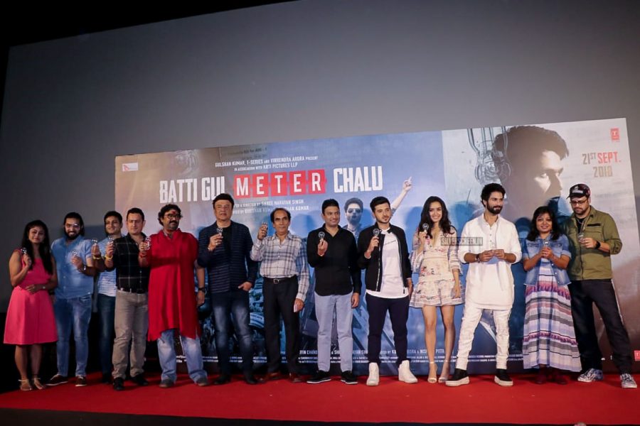 Shahid Kapoor, Shraddha Kapoor At The Batti Gul Meter Chalu Trailer Launch