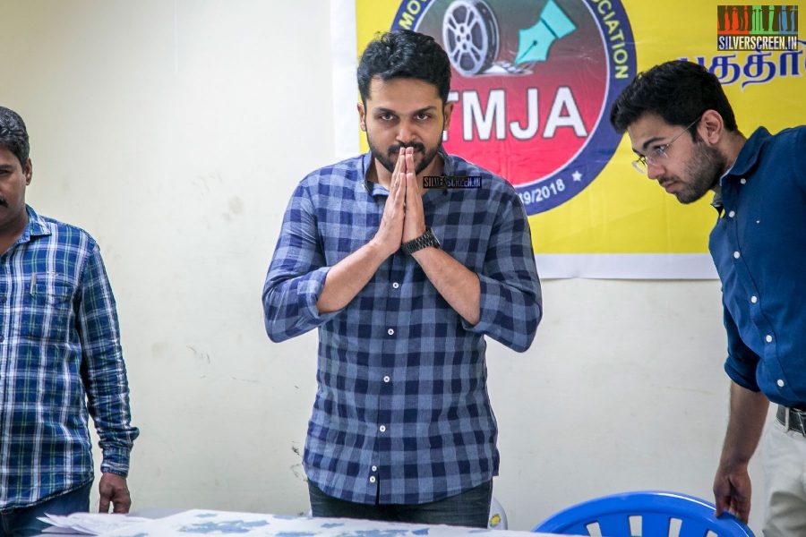 Karthi Inaugurates Free Health Camp For Film Journalists In Chennai's Prasab Lab