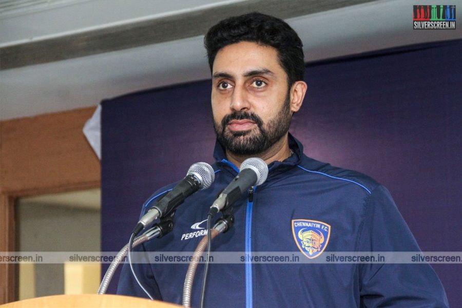 Abhishek Bachchan At The Launch Of 'Chennaiyin FC Soccer School'