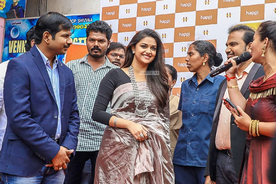 Keerthy Suresh At A Mobile Store Launch