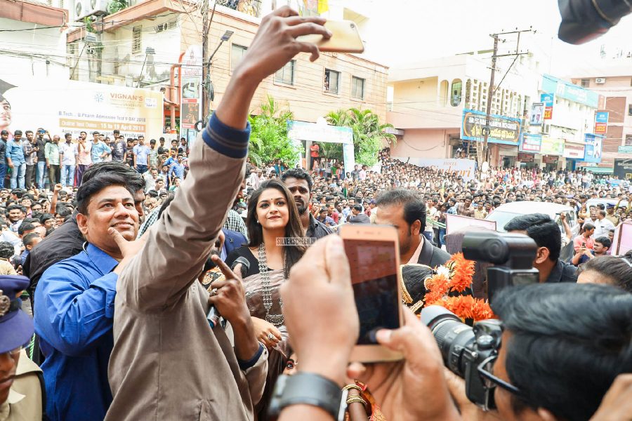 Keerthy Suresh At A Mobile Store Launch