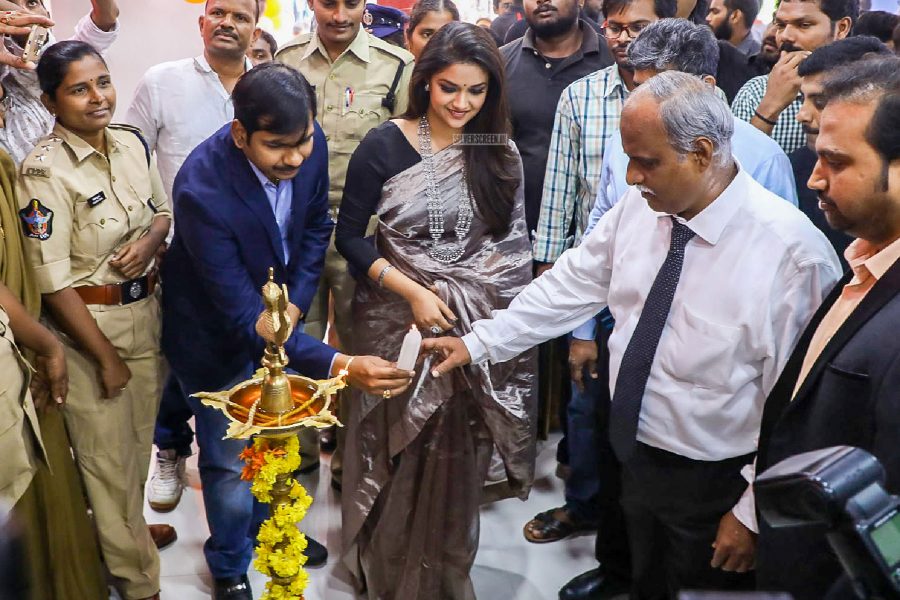 Keerthy Suresh At A Mobile Store Launch