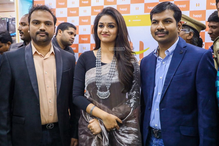 Keerthy Suresh At A Mobile Store Launch