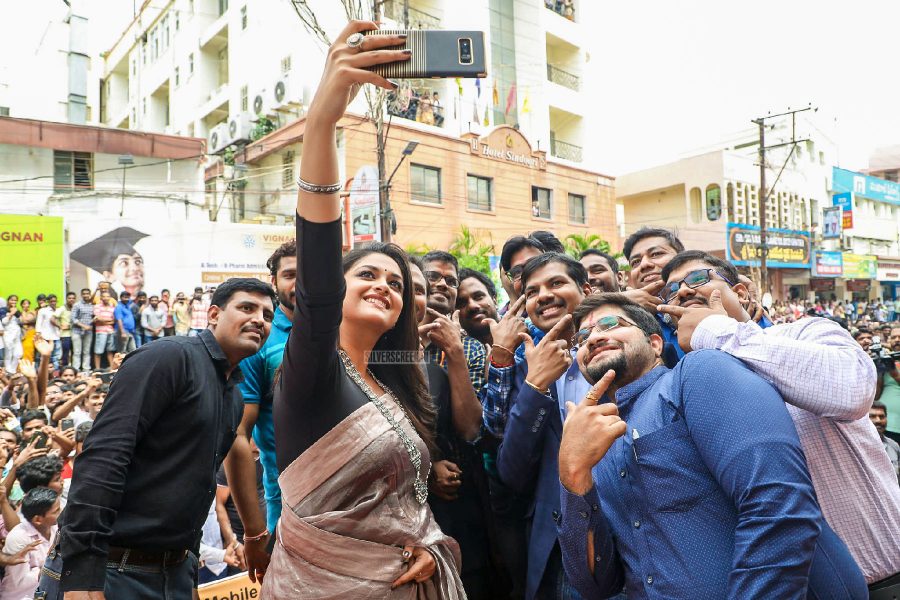 Keerthy Suresh At A Mobile Store Launch