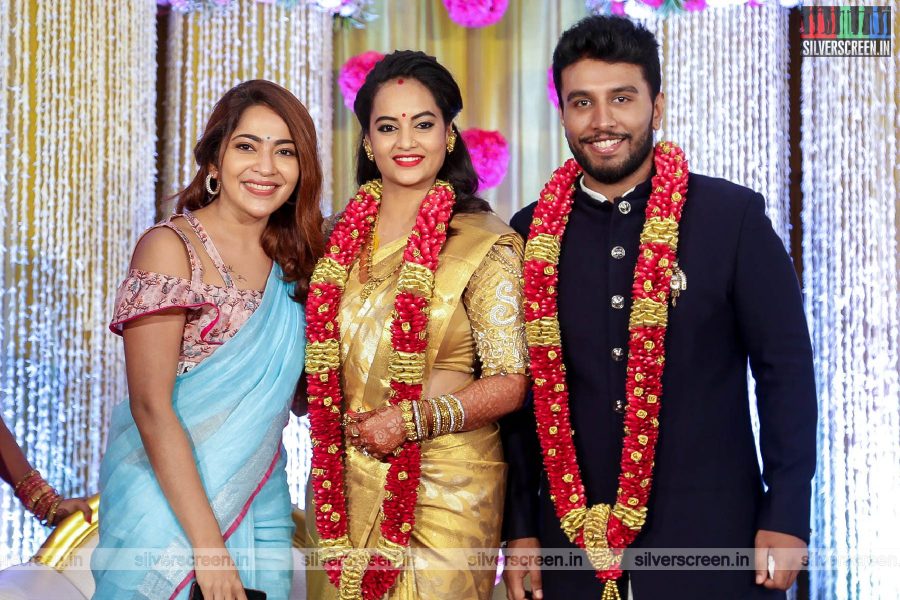 VJ Ramya At The Suja Varunee & Shivakumar Wedding Reception