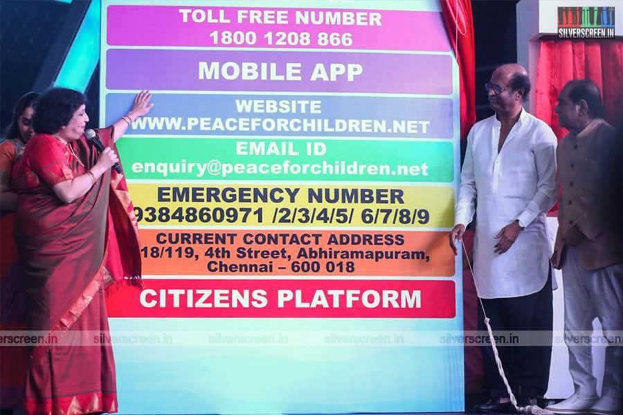Rajinikanth At The 'Peace For Children' Event In Chennai