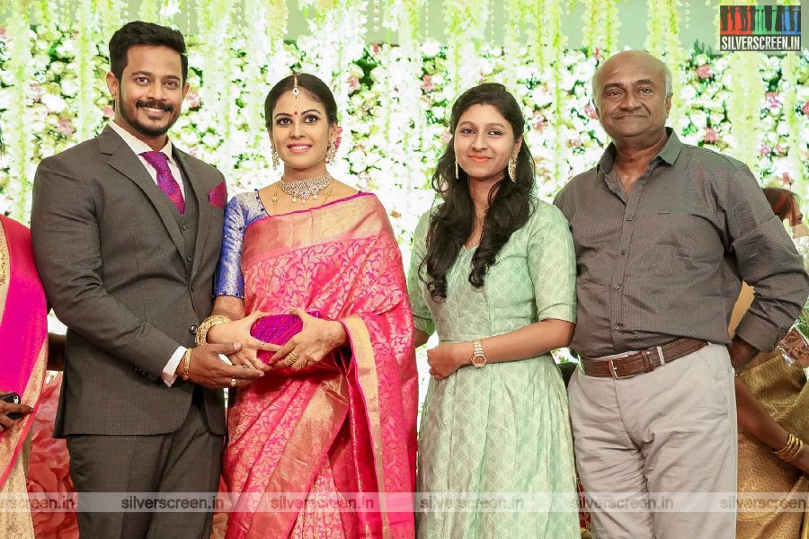 MS Bhaskar At Chandini Tamilarasan Wedding Ceremony