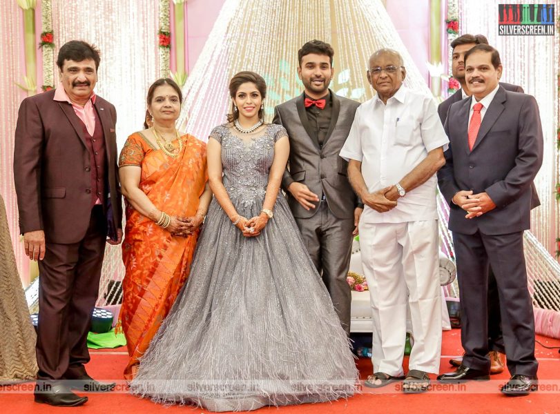 SP Muthuraman At The RS Jashwanth Kannan-K Priyanka Wedding Reception