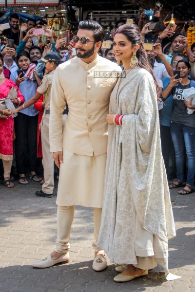 Ranveer Singh, Deepika Padukone At The Siddhivinayak Temple In Mumbai