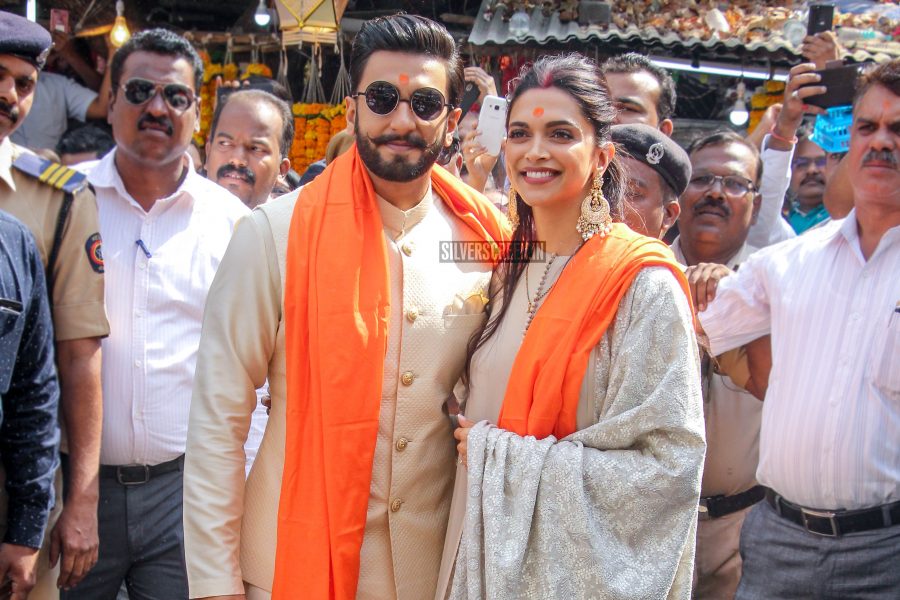 Ranveer Singh, Deepika Padukone At The Siddhivinayak Temple In Mumbai