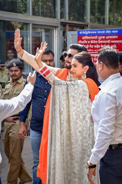 Ranveer Singh, Deepika Padukone At The Siddhivinayak Temple In Mumbai