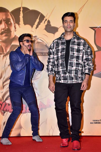Ranveer Singh, Karan Johar At The ‘Simmba’ Trailer Launch