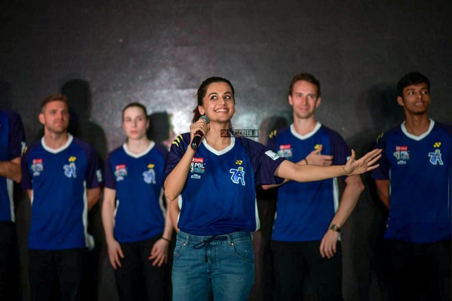 Taapsee Pannu Unveils The New Jersey Of Her Badminton Team Pune7Aces