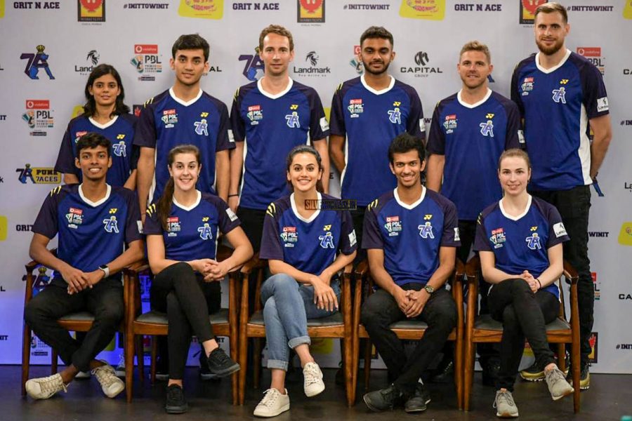 Taapsee Pannu Unveils The New Jersey Of Her Badminton Team Pune7Aces