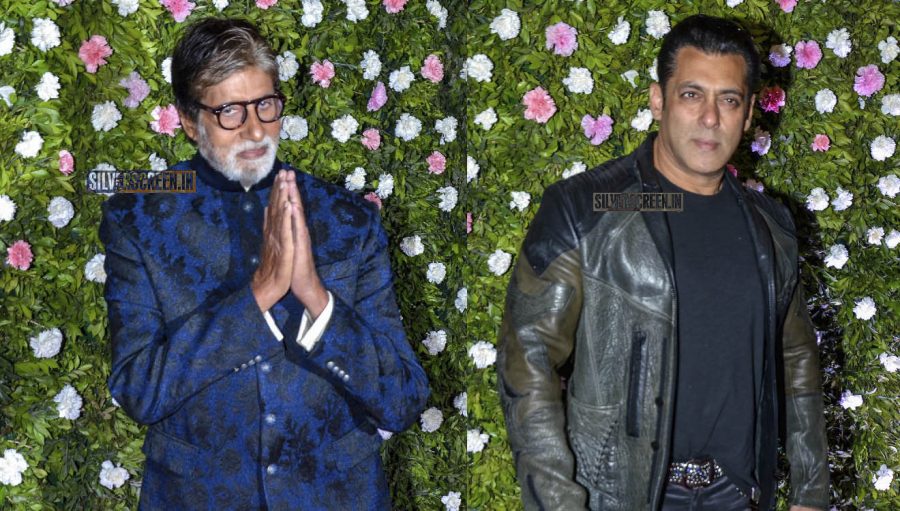 Amitabh Bachchan, Salman Khan At Amit Thackrey And Mitali Borude Wedding Reception