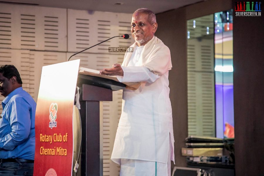 Ilaiyaraaja Presents 'Kaliyuga Karnan' Award to Kalaimamani Abirami Ramanathan