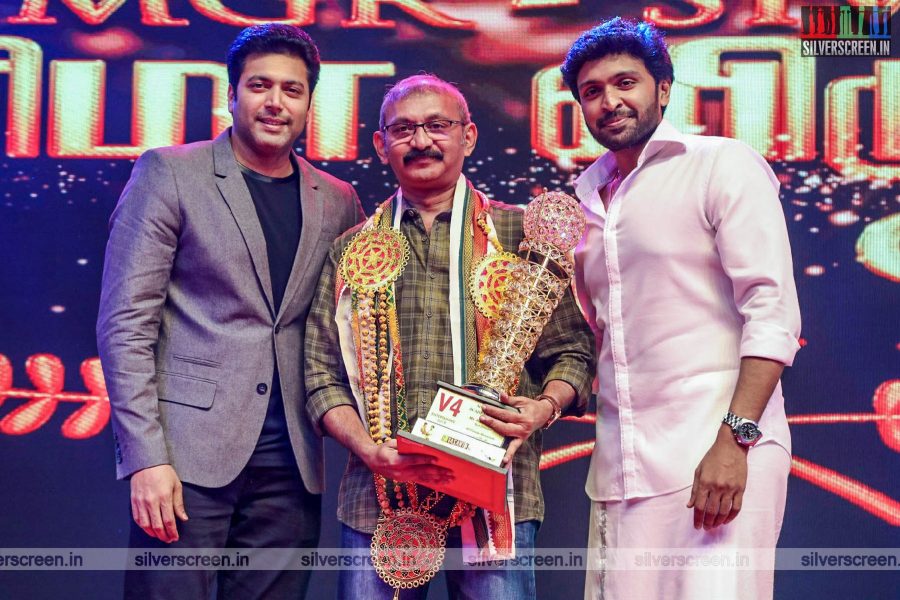 Jayam Ravi, Karthi, Vikram Prabhu At An Award Event In Chennai